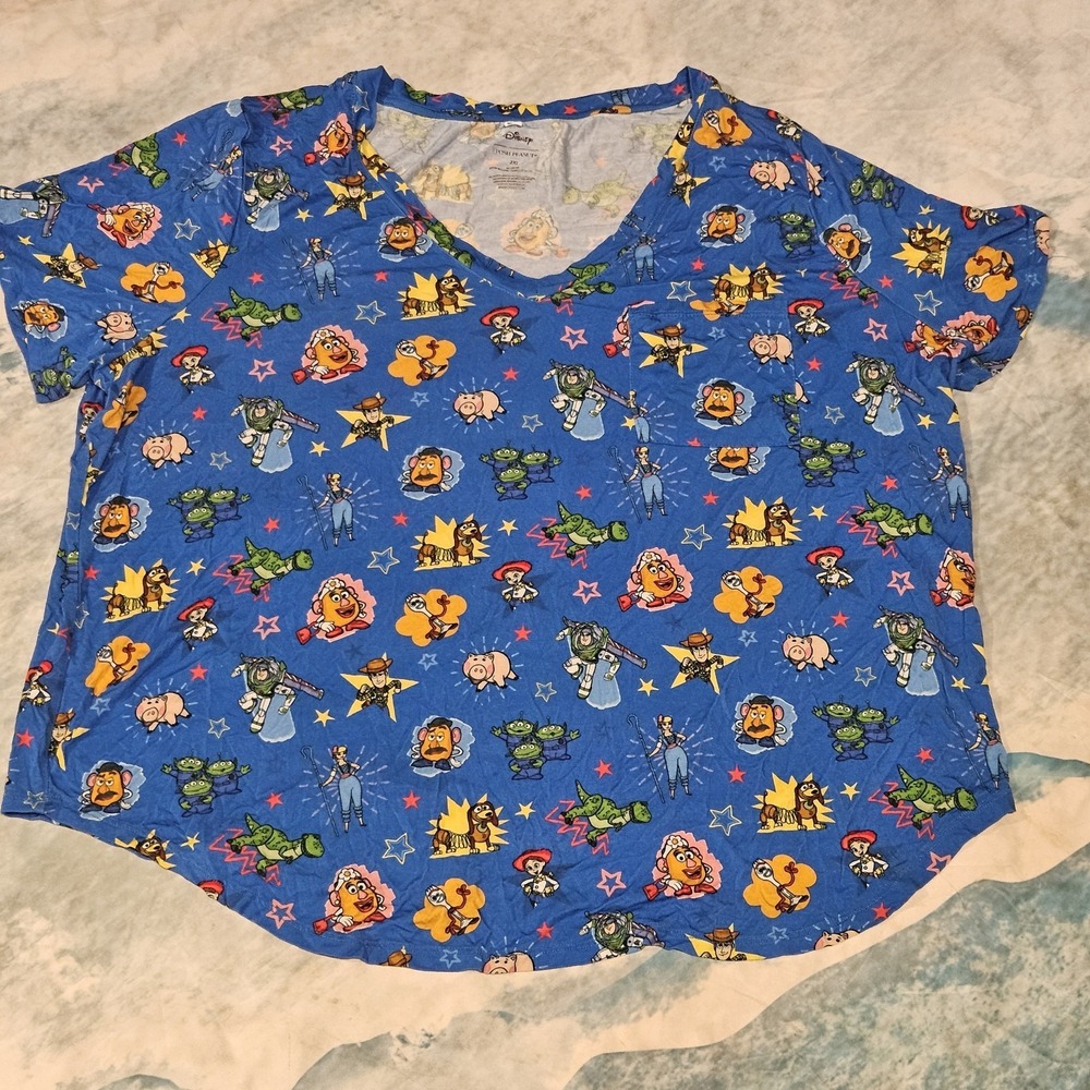 Posh Peanut Disney Pixar Toy Story Women's XXL Bamboo V-Neck T-Shirt Soft